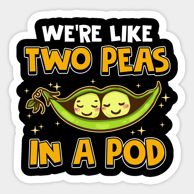 Cute We're Like Two Peas In a Pod Romantic Pun Sticker by theperfectpresents